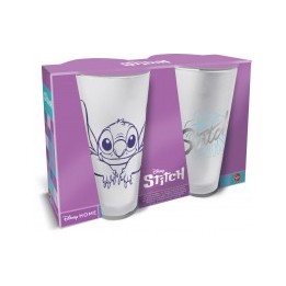 Set 2 vasos casual Stitch cristal 490ml