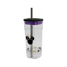 Vaso acrilico con pajita Disney Minnie 540 ml