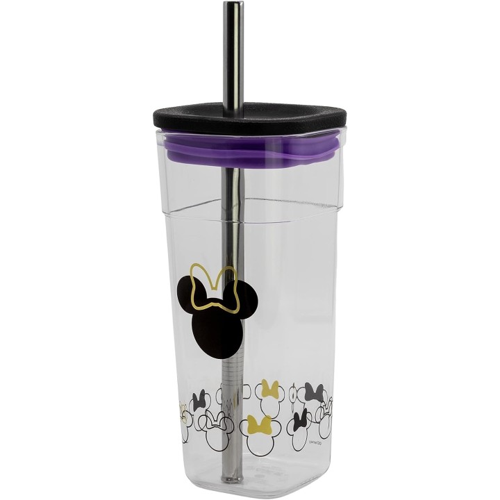 Vaso acrilico con pajita Disney Minnie 540 ml