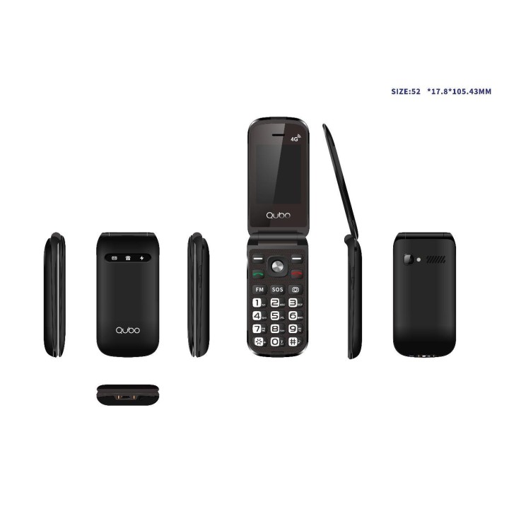 Teléfono Qubo X-209 2,4 4G Negro