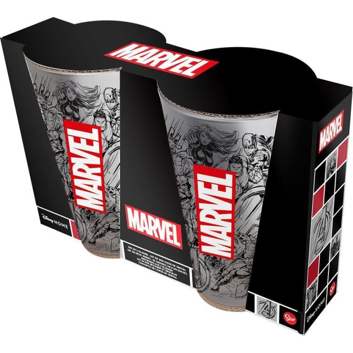 Set 2 vasos casual Marvel 490ml