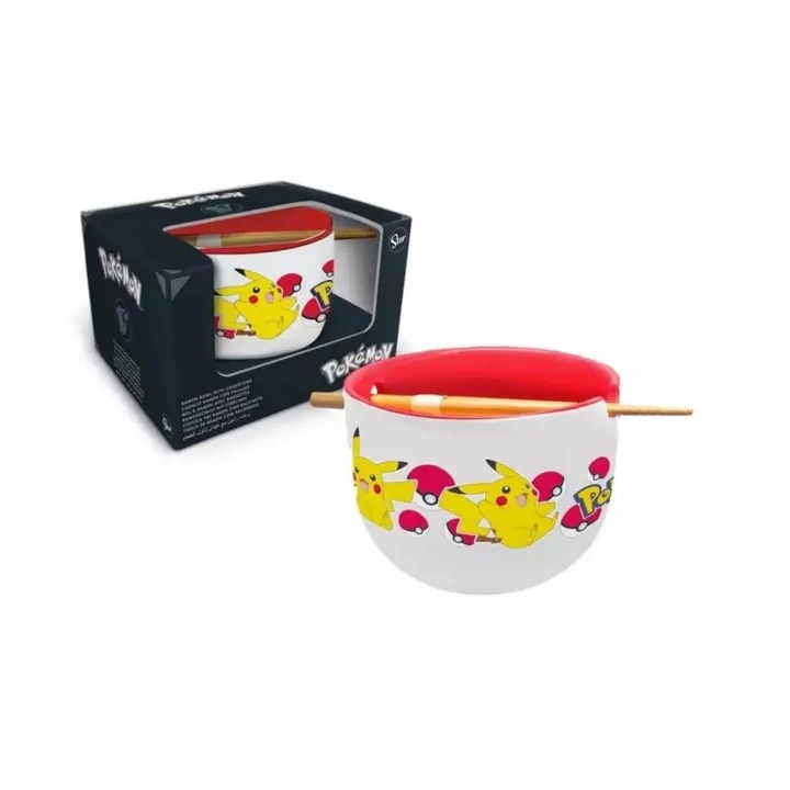 Cuenco de ramen con palillos - Pokémon - Pikachu - 450 ml