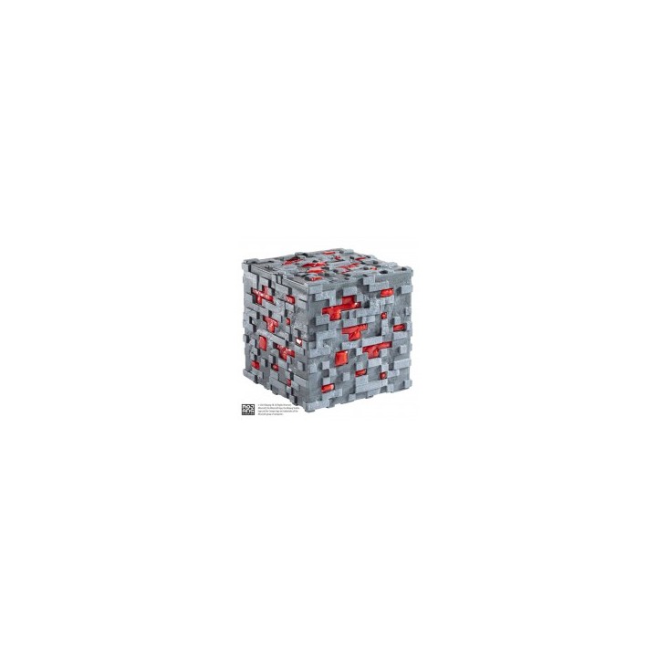 Réplicas: 1:1 Minecraft Illuminating Redstone Ore Cube