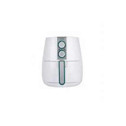 Freidora sin aceite Kubo de 2,5 L, freidora de aire, 1500 W, temperatura ajustable, temporizador, blanca, 17,8 x 23,4 x 24,8 cm
