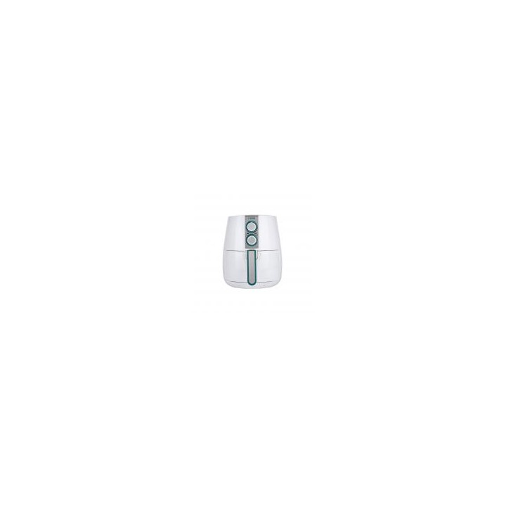 Freidora sin aceite Kubo de 2,5 L, freidora de aire, 1500 W, temperatura ajustable, temporizador, blanca, 17,8 x 23,4 x 24,8 cm