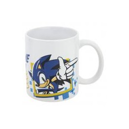 Taza ceramica.325ml caja r.sonic game on wh