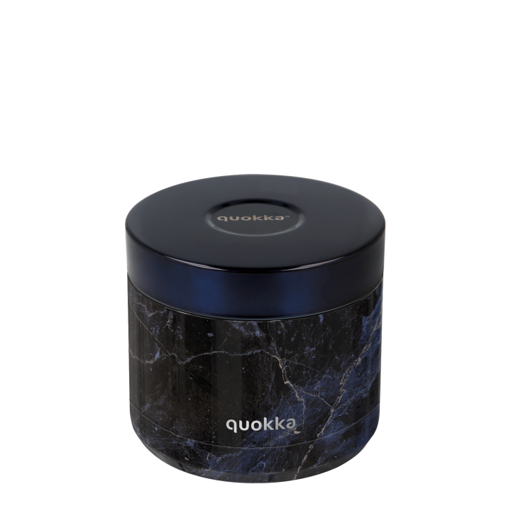Quokka recipiente black marble Comida Termico 604 ML