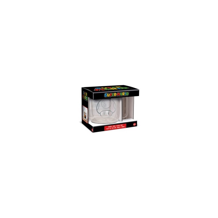 Taza Cristal Doble Pared Super Marios Bros 290ML