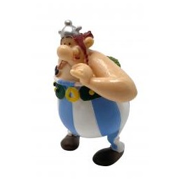 Figura Obelix Enamorado Sosteniendo Flores