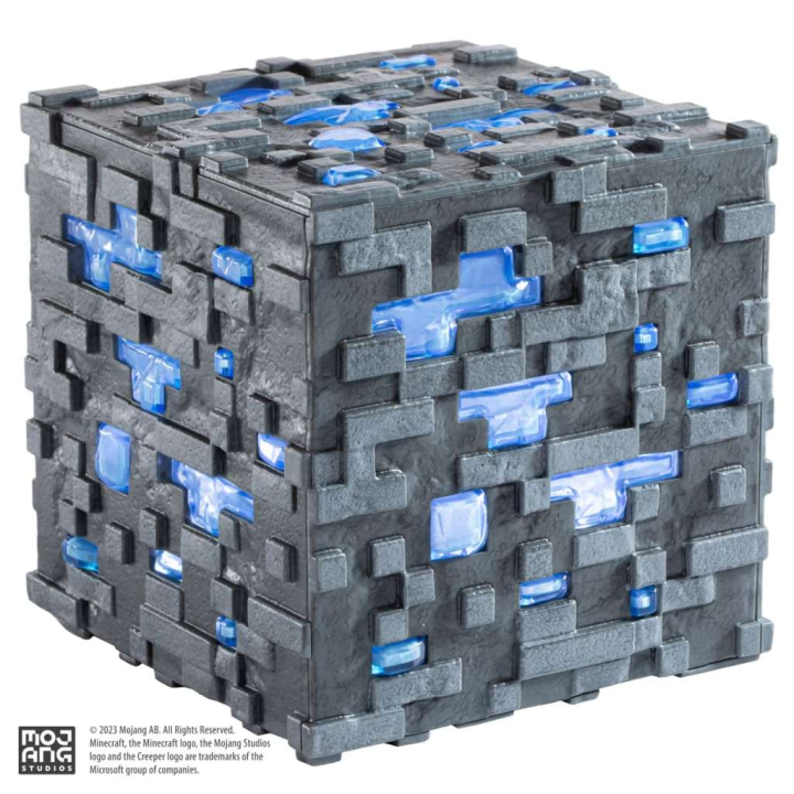 Minecraft Ore Qube Mena de diamante Luminosa Replica