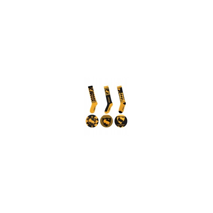 Pack 3 calcetines altos Hufflepuff