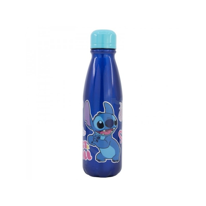 Botella de agua reutilizable de aluminio infantil de 600 ml de Stitch Palms