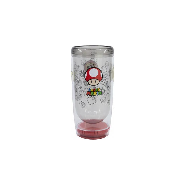 Vaso d.pared antiv. Mario Bros pow 625ml