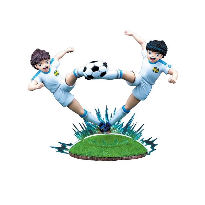 Figura de resina Capitan Tsubasa Estatua de resina golden twin shot