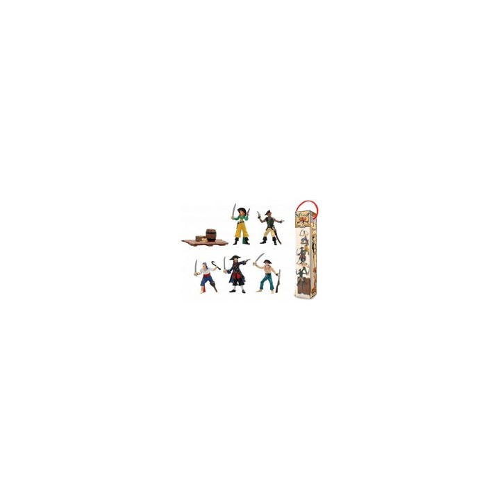 Tubo De Piratas - Surtido De 6 Figuras