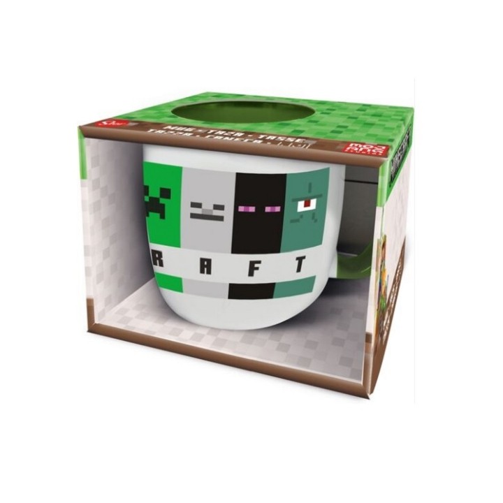 Taza cerámica élite 380ml minecraft squared (en caja regalo)