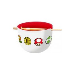 Cuenco ramen con palillos Mario Bros .young