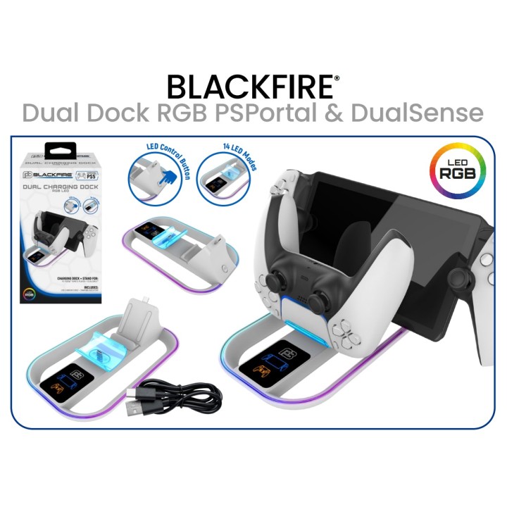 Base carga RGB PS Portal + Dualsense