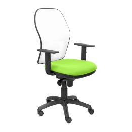 SILLA JORQUERA MALLA BLANCA ASIENTO BALI VERDE PISTACHO 15SBBALI22