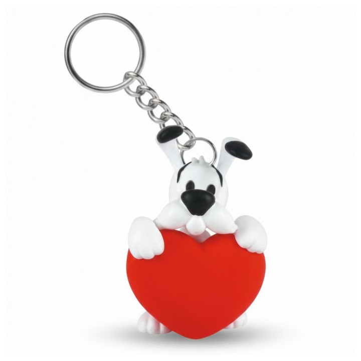 Llavero Astérix figura Ideáfix corazón rojo