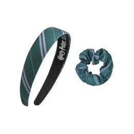 Diadema scrunchy Harry Potter slytherin set 2-clasico