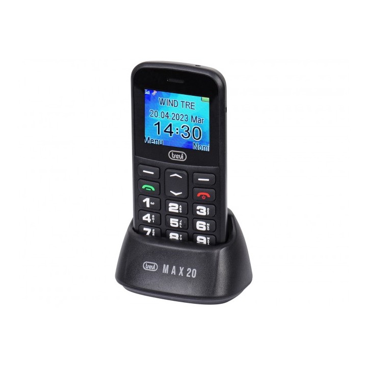 Telefono Trevi Max 20 Base SOS 1,7 Negro