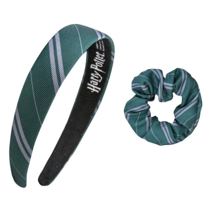 Diadema scrunchy Harry Potter slytherin set 2-clasico