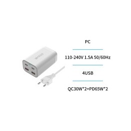 Cargador 4 puertos 65W USB A+A+C+C