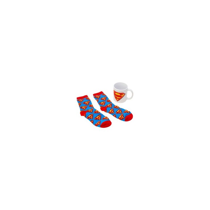 Set calcetines + taza 325 ml Superman icon