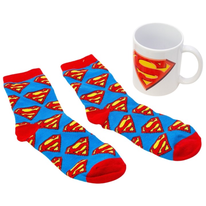 Set calcetines + taza 325 ml Superman icon
