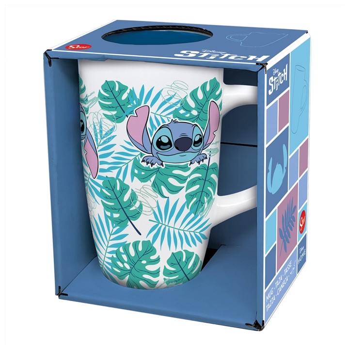 Taza de Cerámica Latte 695 ml en Caja Regalo Stitch Aloha