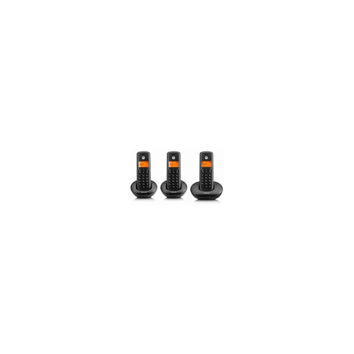Telefono Motorola DECT E203 Trio Negro
