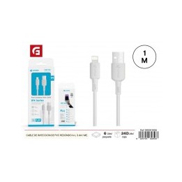 Cable USB-A a Lightning 3,4A 1M Blanco