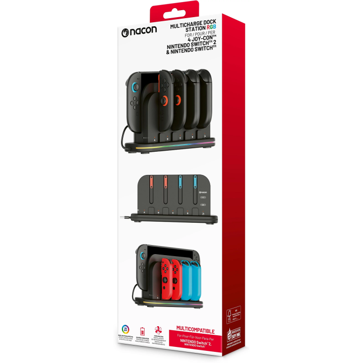 Kit carg rgb para 4 joy-con+venti.