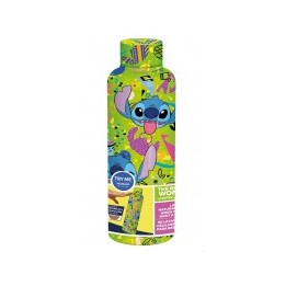 Botella termo 515 ml Stitch green party (antivuelco)