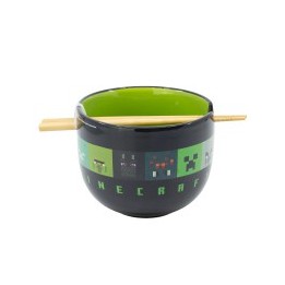 Cuenco ramen con palillos - Minecraft - 450 ml
