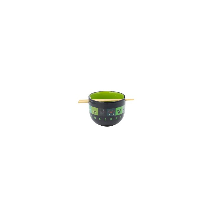 Cuenco ramen con palillos - Minecraft - 450 ml