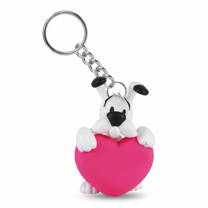 Llavero Astérix figura Ideafix corazón rosa