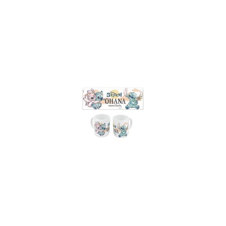 Taza ceramica 325 ml Stitch & Angel