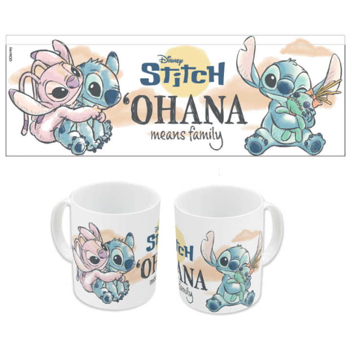 Taza ceramica 325 ml Stitch & Angel