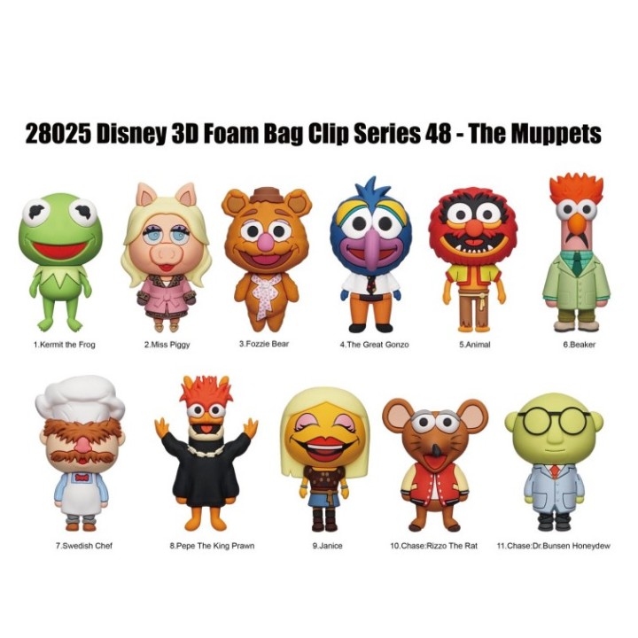 Bag Clip 3D Foam muppets Disney Pack (24 unidades)