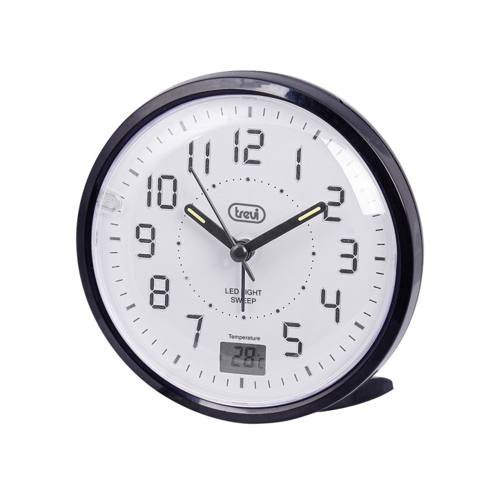 Reloj despertador Trevi SL 3P27 con Termómetro y Alarma - Negro