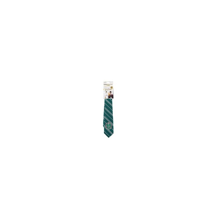 Corbata Slytherin logo tejido (Harry Potter)