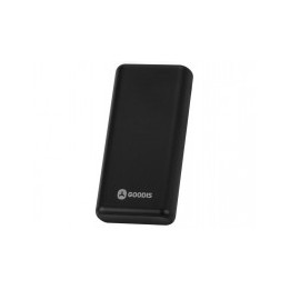 Powerbank GOODIS (20.000 mAh - Micro USB + USB-C - Negra)