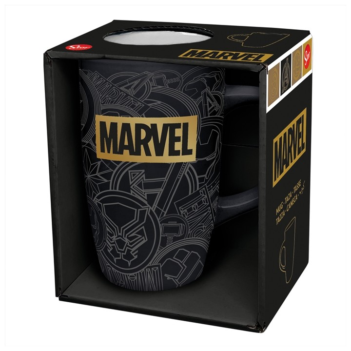 Taza de Cerámica Latte 695 ml en Caja Regalo Marvel Golden Treasure