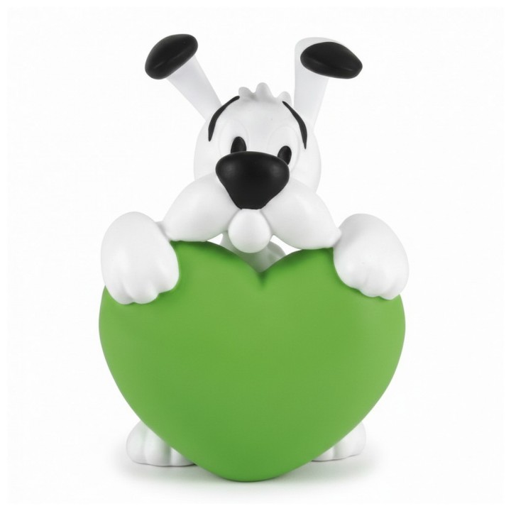 Figura Astérix Ideáfix corazón verde 4.5 cms