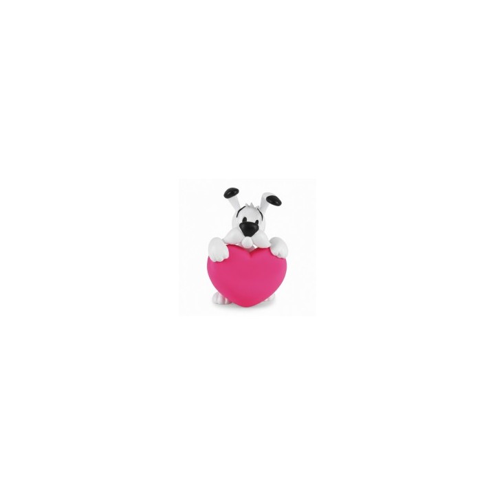 Figura Astérix Ideáfix corazón rosa 4.5 cms