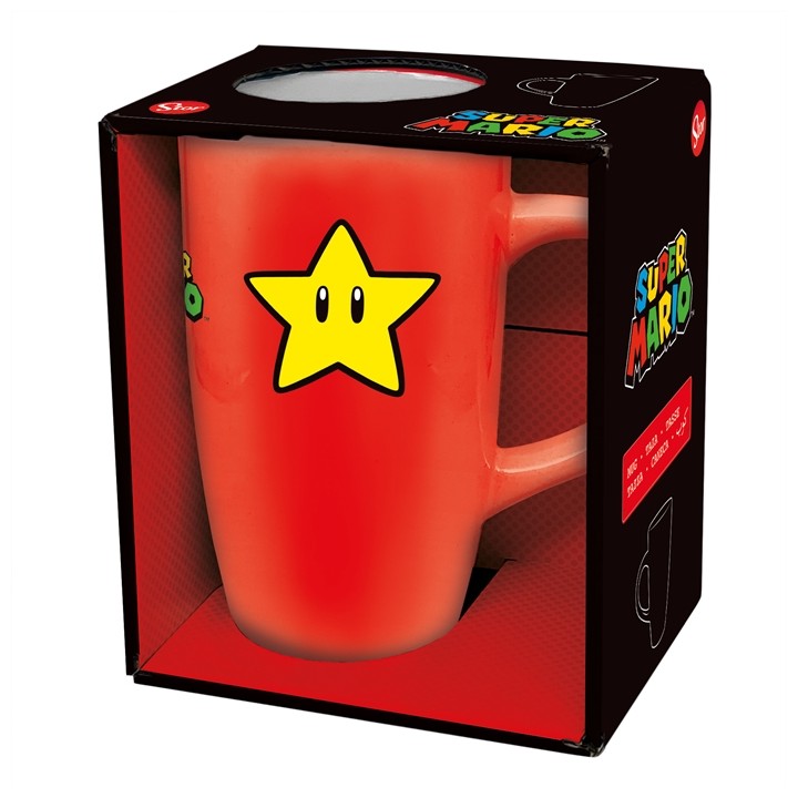 Taza de Cerámica Latte 695 ml en Caja Regalo Super Mario