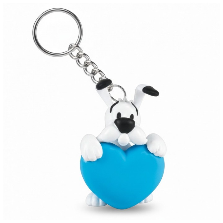 Llavero Astérix figura Ideafix corazón azul