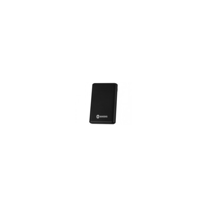 Powerbank GOODIS (5.000 mAh - Micro USB + USB-C - Negra)